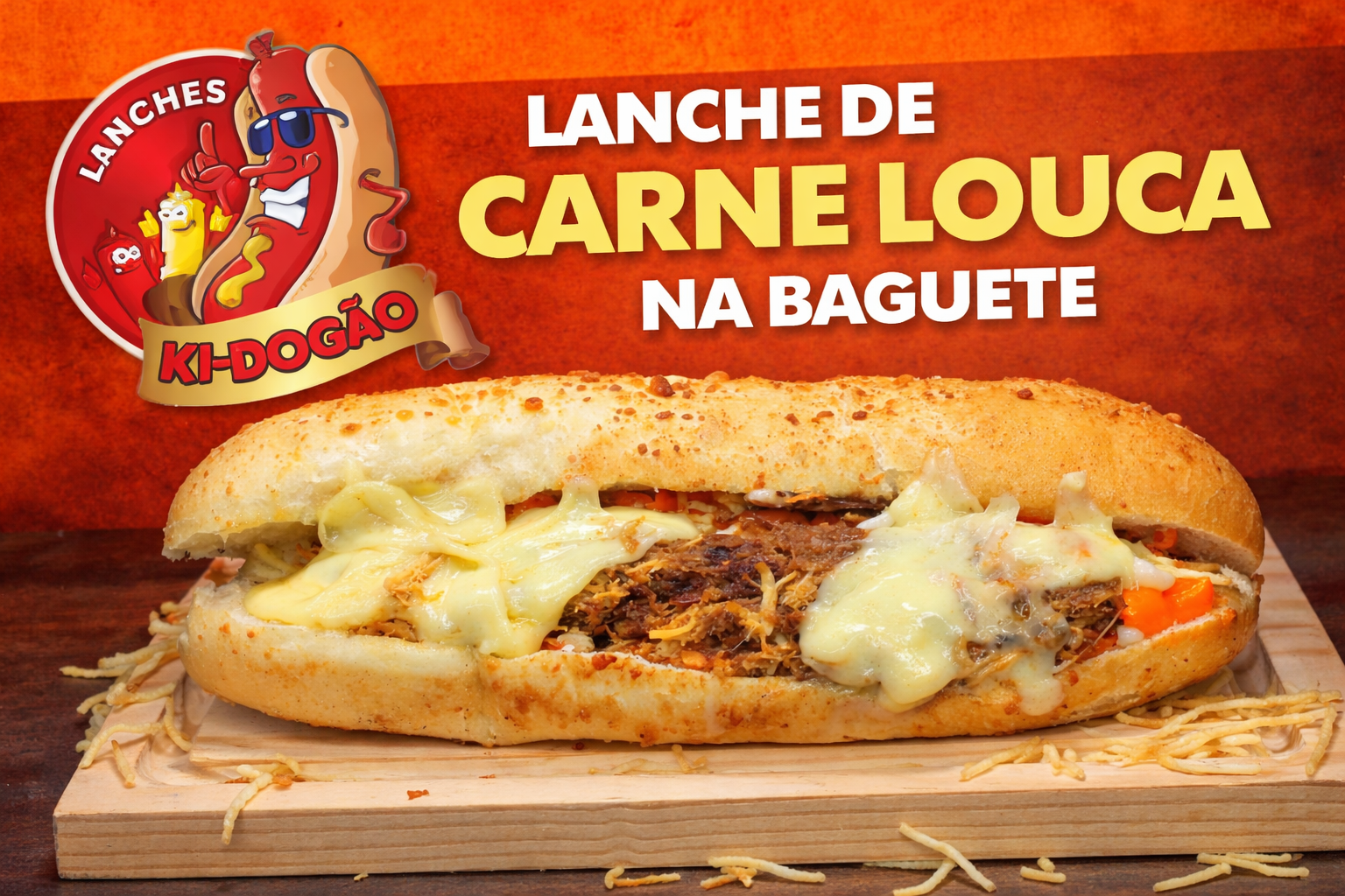 Carne louca na baguete — pedido na Vila Maria Baixa, zona norte